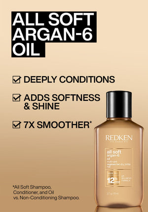 REDKEN All Soft™ Argan-6 Oil Multi-Care Oil 3 oz. for Dry Hair